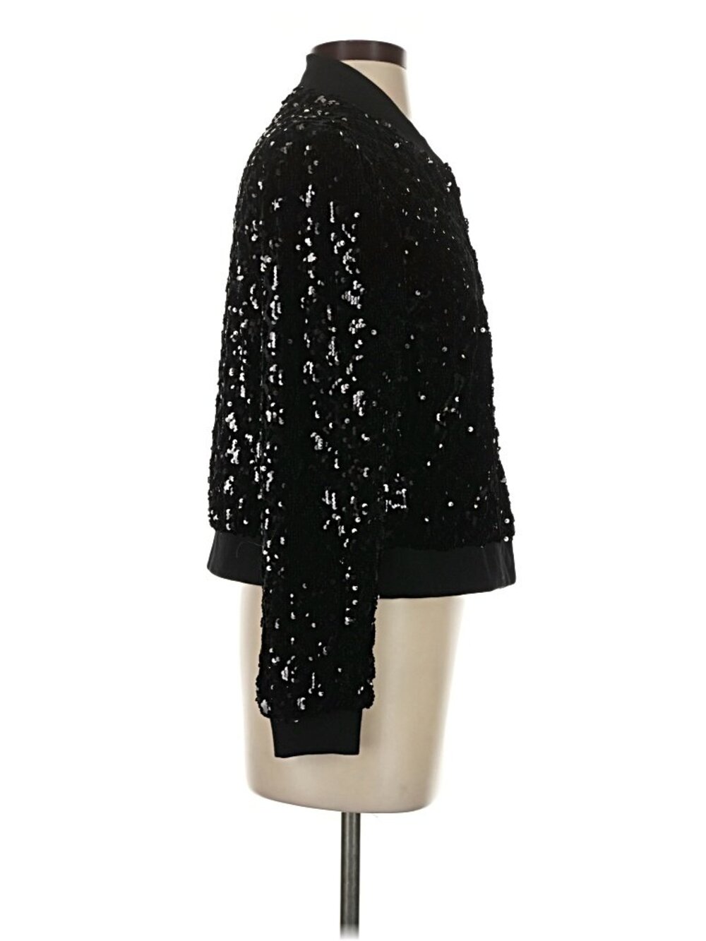 NWT Nanette Lepore Black full sequin team jacket, size Small - Picture 3 of 5